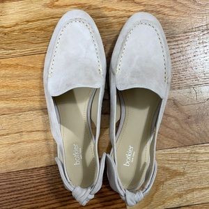 Botkier Suede Slingback Bow Flat Shoe NEW